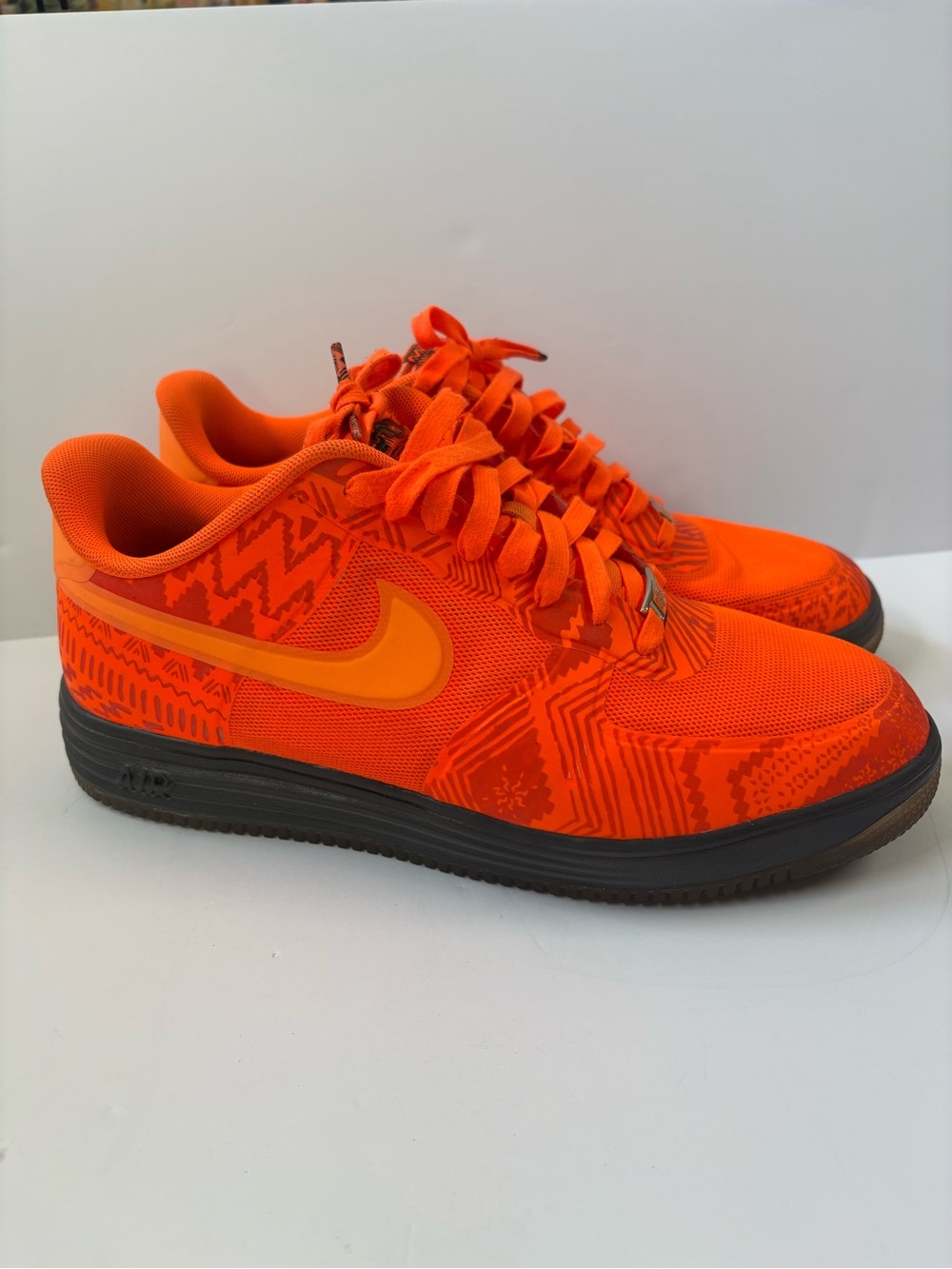 Nike Lunar Force 1 Fuse “Black History Month” Total Orange Mens Size 12
